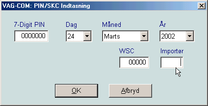 VCDS 7 Pin kode