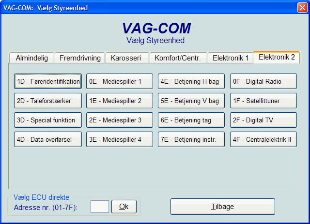 VAG-Com styreenheder til elektronik 2